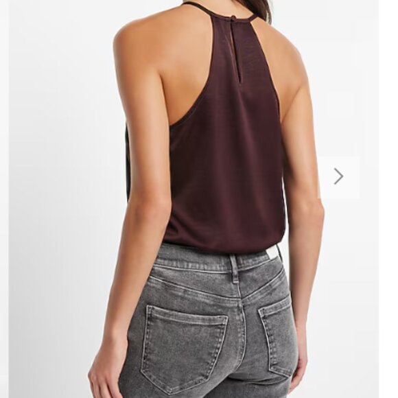 NWT Satin Halter Neck Cami Bodysuit XS - Picture 3 of 4